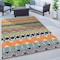 World Rug Gallery Modern Bohemian Indoor/Outdoor Area Rug 5'x7' Multi Area Rug 5559MULTI5X7 - alternate 1